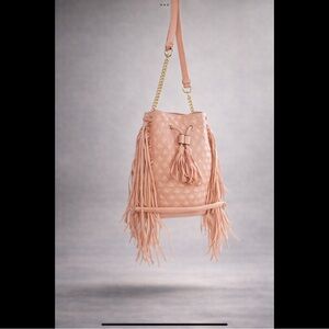Barbie Pink Fringe Bucket Bag – Quilted Festival Statement Purse